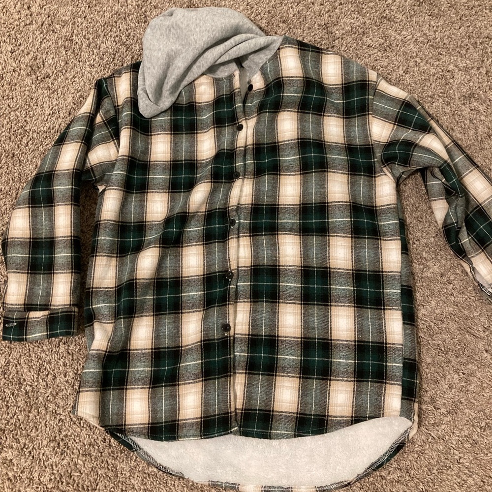Furry Flannel w/ hood